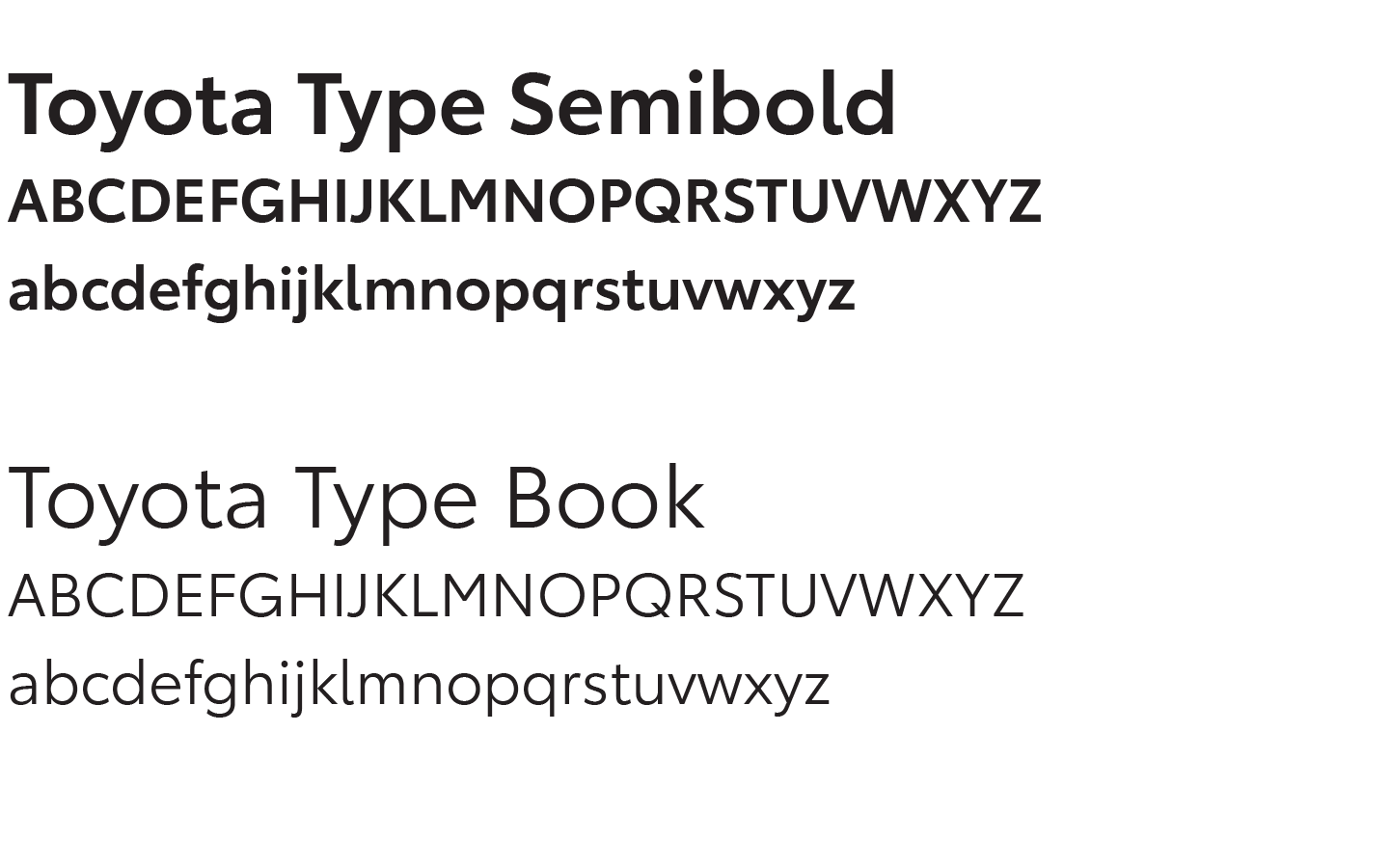 Toyota Type Font